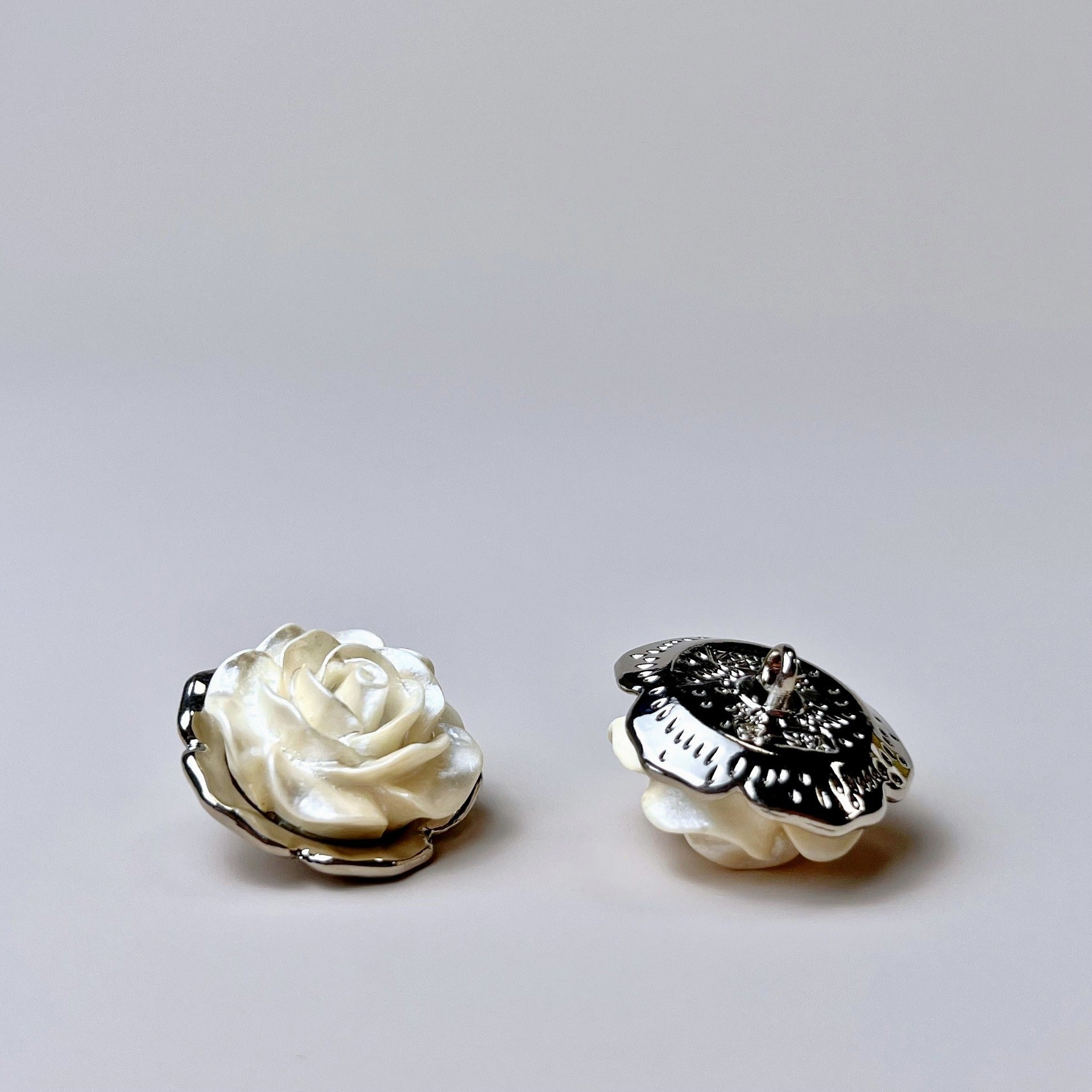 18/23MM Vintage Rose Coat Metal Decorative Buttons 12pcs