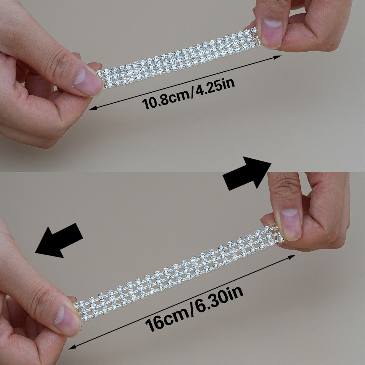 Metal Rhinestone Pearl Button Clasps 3-Piece for Swimwear Chains