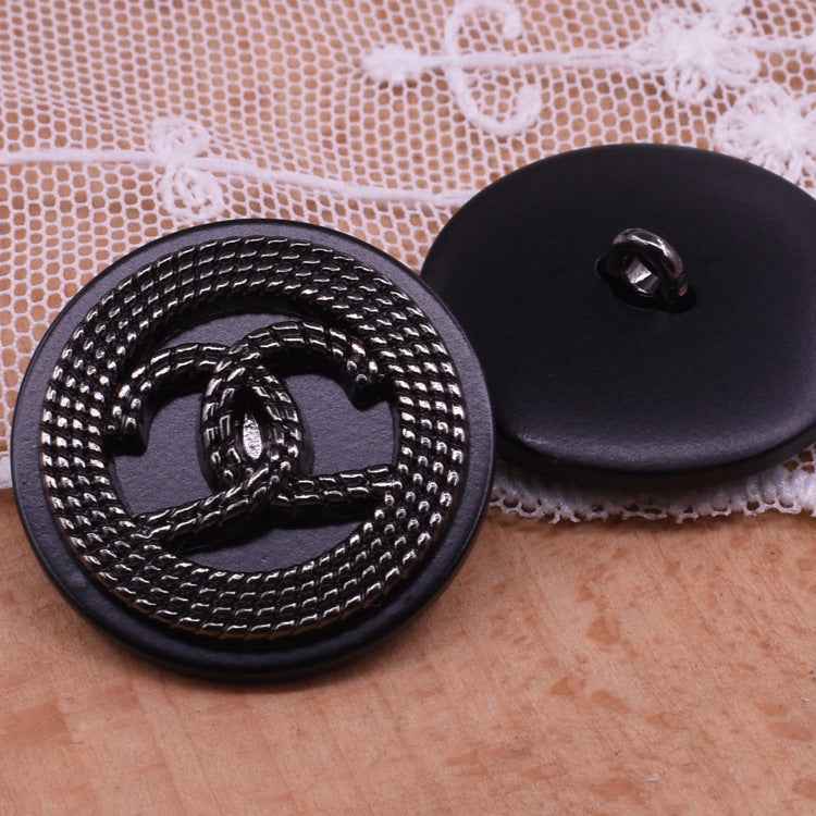 18/23/25mm Brown Resin-Metal Shank Buttons for Cardigans Knitwear