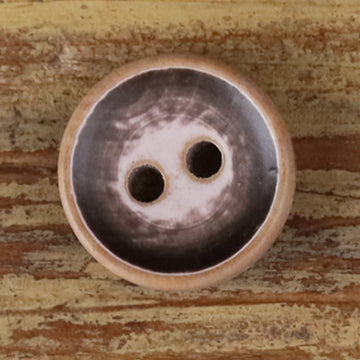 11.5mm Iridescent Wood Round 2-Hole Buttons – Set of 30