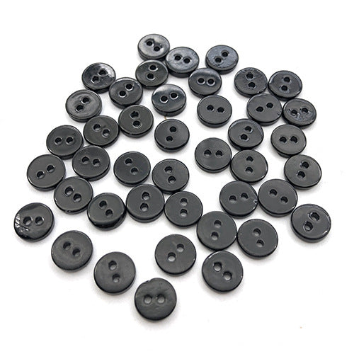 9/10/12.5mm Round 2-Hole Natural Shell Colorful Shirt Buttons 70 Pack