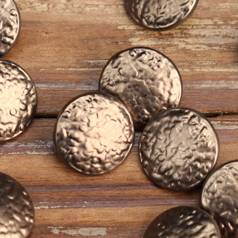 12mm Round Wave-Face Vintage Metal Shank Buttons 200pcs for Shirts Blouses