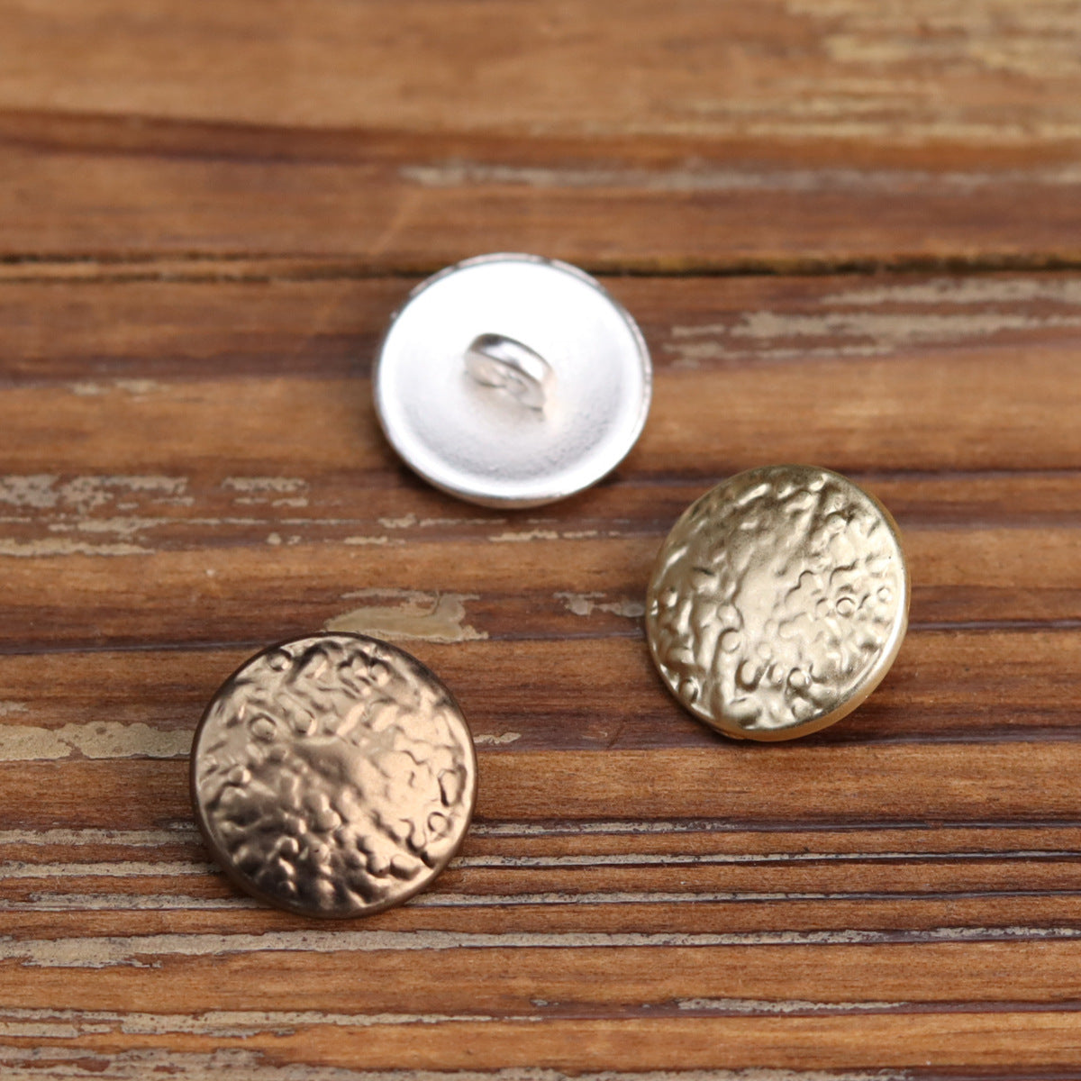 12mm Round Wave-Face Vintage Metal Shank Buttons 200pcs for Shirts Blouses