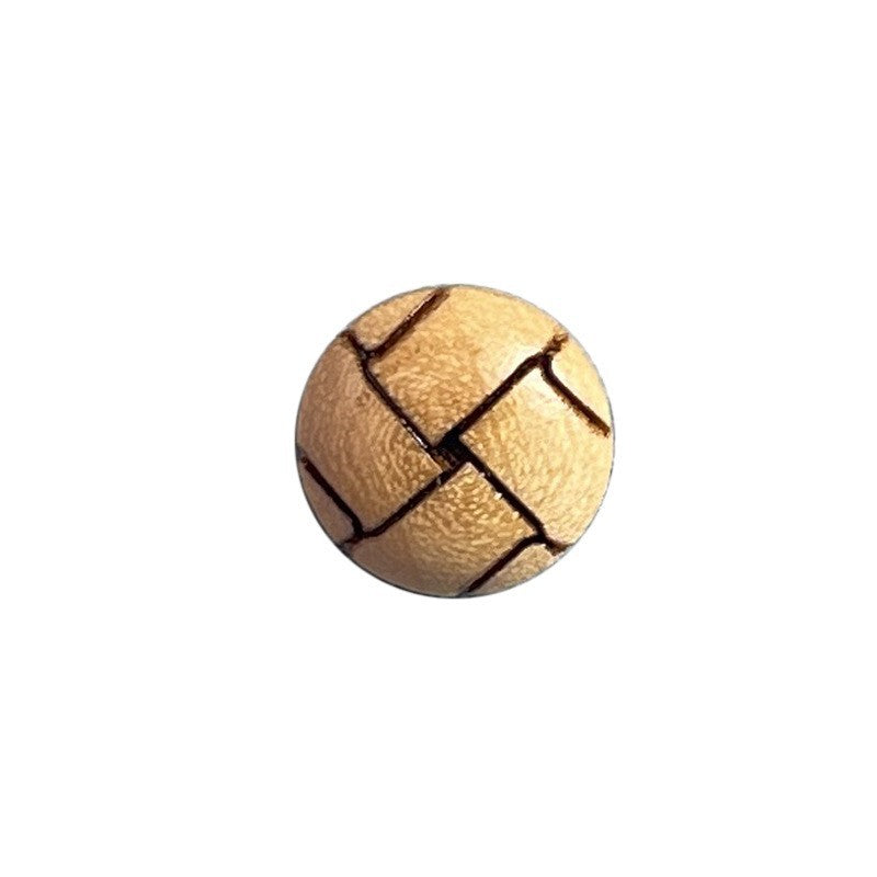 Vintage Natural Wood Round Shank Buttons 50 Pack