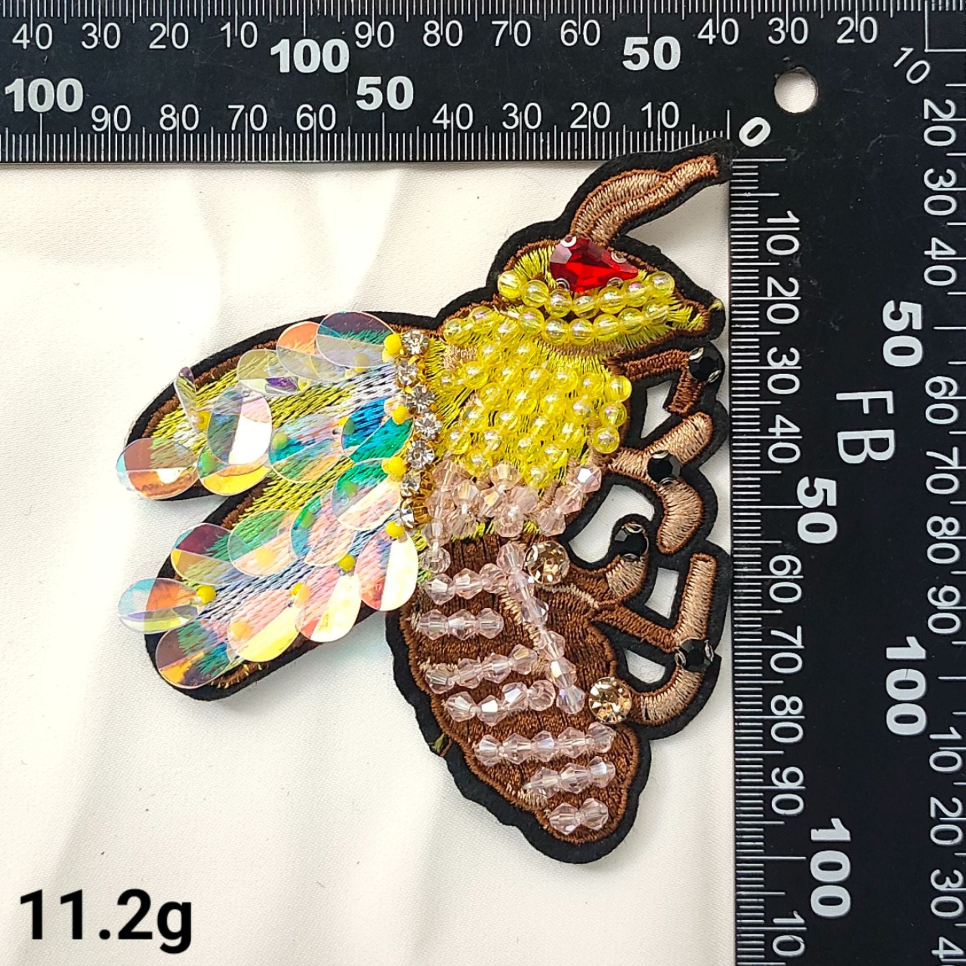 Black and White Pearl Flower and Butterfly Embroidered Patches 12 Pack