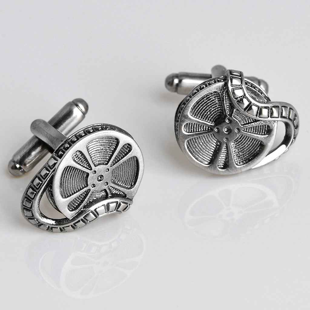 22x18mm Vintage Film Projector Cufflinks – Antique Silver