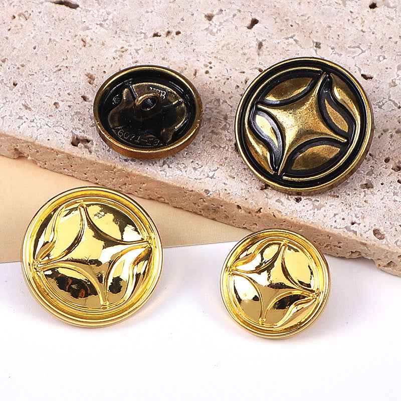 28L/36L Four-Point Star Metal Shank Sewing Buttons 30pcs