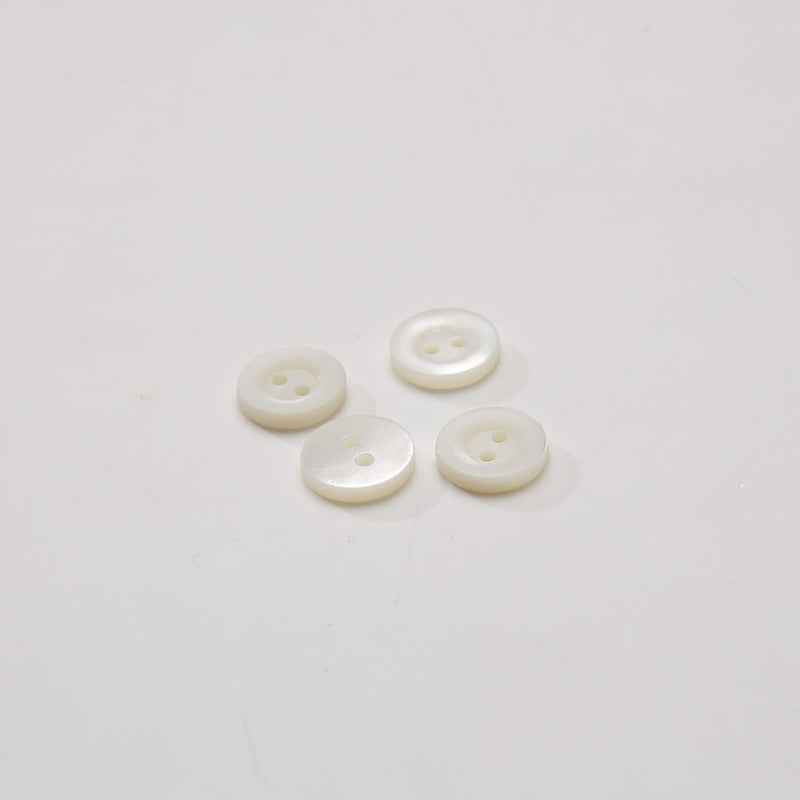 10mm Taro Shell Polished 2mm Thick 2-Hole Buttons 100pcs Wholesale