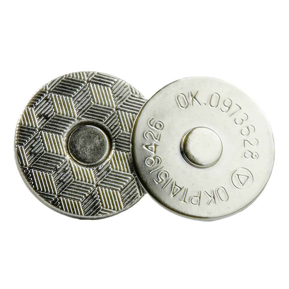 14x2mm Ultra-Thin Magnetic Snaps Buttons 20pcs