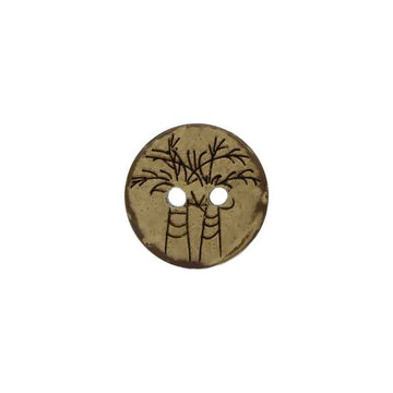 13mm Round 2-Hole Coconut Shell Buttons 100pcs