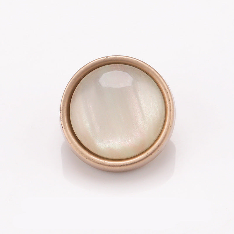Cat Eye Stone Metal Shank Buttons Set of 20 – Light Gold & Matte Gold