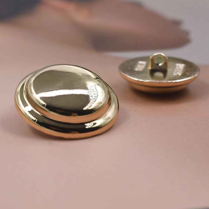 15/18/20/23mm French Riviera Solid Gold Metal Shank Buttons 24 Pack