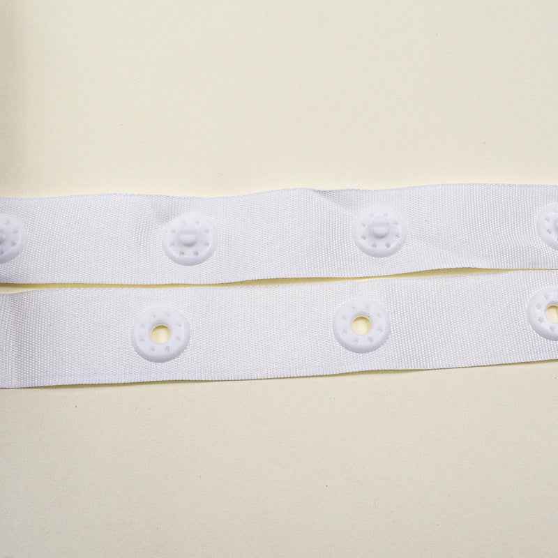 50mm Spacing Cloth Sewing Snap Fastener Button Tape 30 Yards