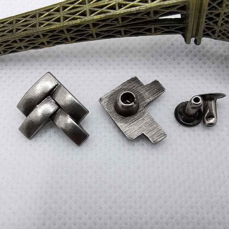 Vintage X-Shaped Punk Belt Studs – DIY Alloy Rivets 30 Pack(3 Styles)
