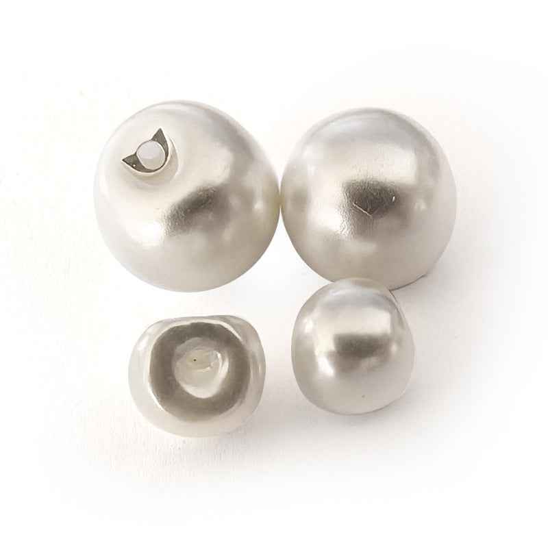 8-18MM Plastic Pearl White Hidden Hole Buttons Fasteners 40pcs