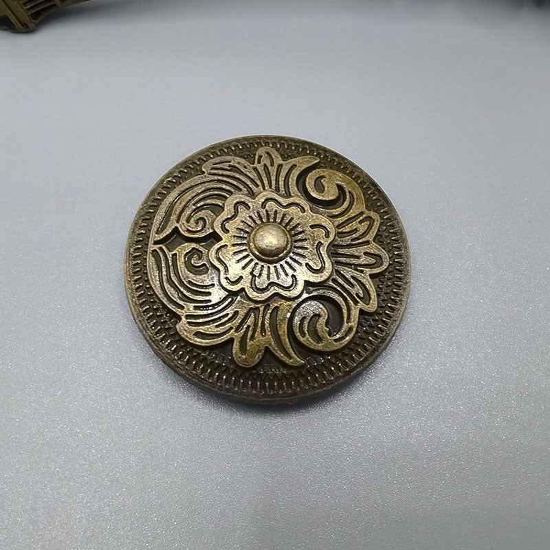 Vintage Round Zinc Alloy Arabesque Screw-Back Stud Buttons 10pcs