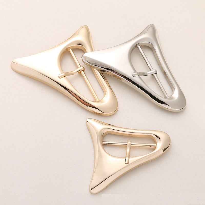 40/50mm Triangle Center Bar Buckles Metal Belt Closures 20pcs