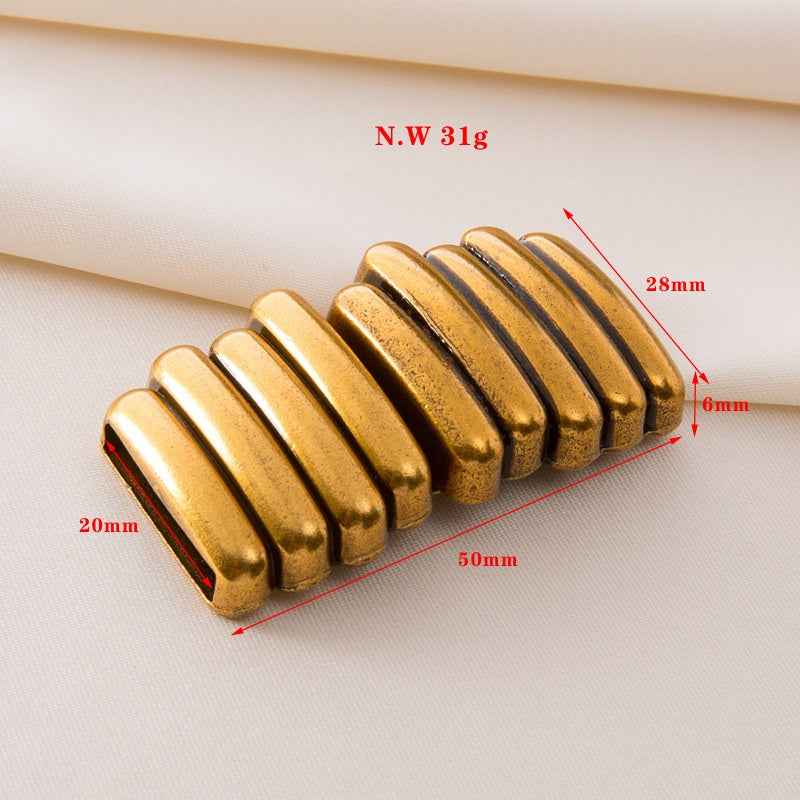 20mm Antique Bronze Piano Key Belt Buckle Detachable Hook Clasp 30pcs