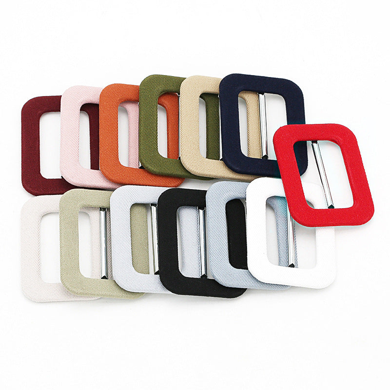 Fabric Covered Metal D-Ring Buckles,Belt Adjustment 8pcs - Lots of Buttons