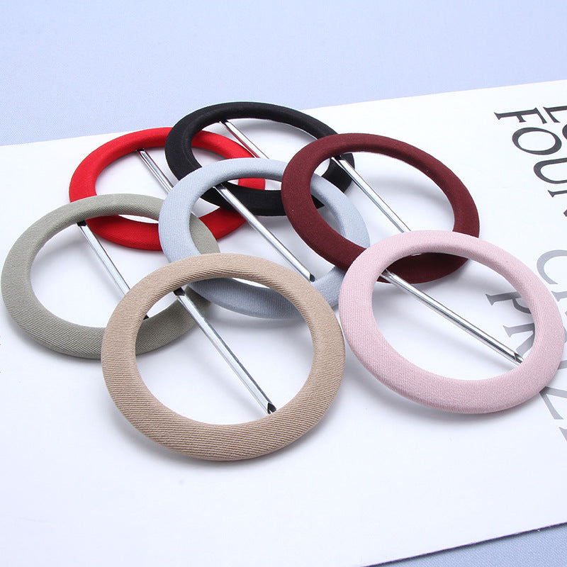 Round Fabric Covered Metal D-Ring Buckles Belt Adjustment 8pcs - Lots of Buttons