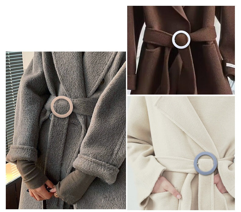 Round Fabric Covered Metal D-Ring Buckles Belt Adjustment 8pcs - Lots of Buttons