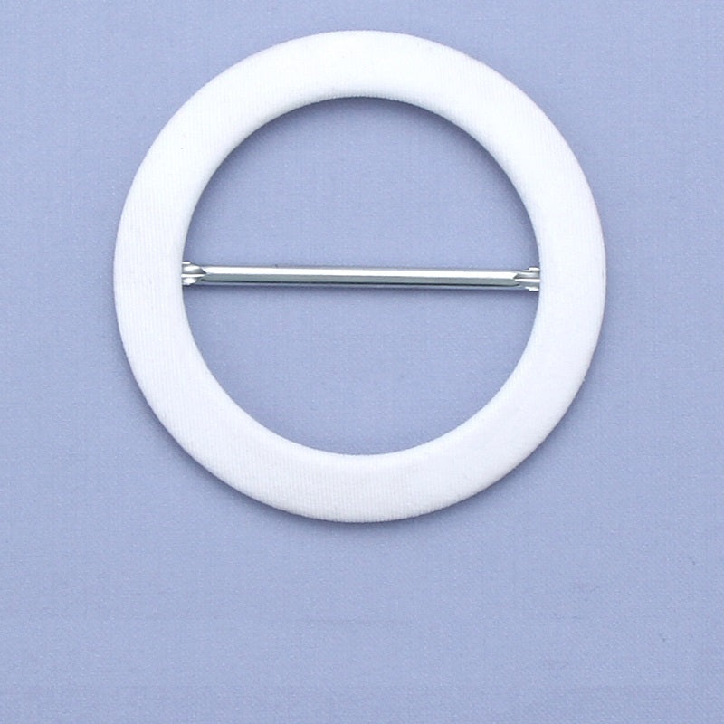 Round Fabric Covered Metal D-Ring Buckles Belt Adjustment 8pcs - Lots of Buttons