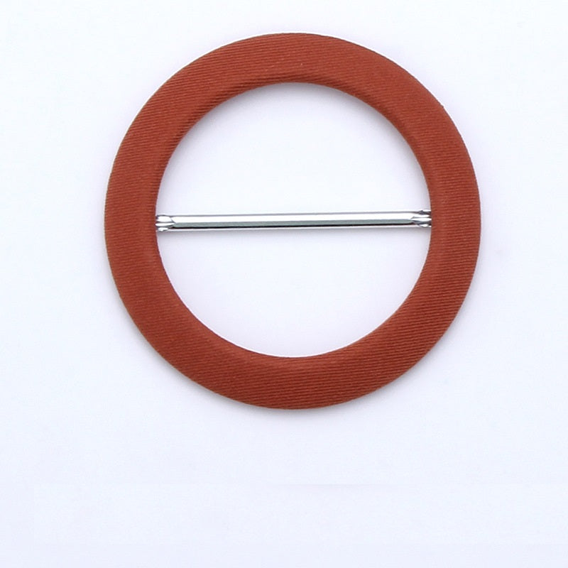 Round Fabric Covered Metal D-Ring Buckles Belt Adjustment 8pcs - Lots of Buttons