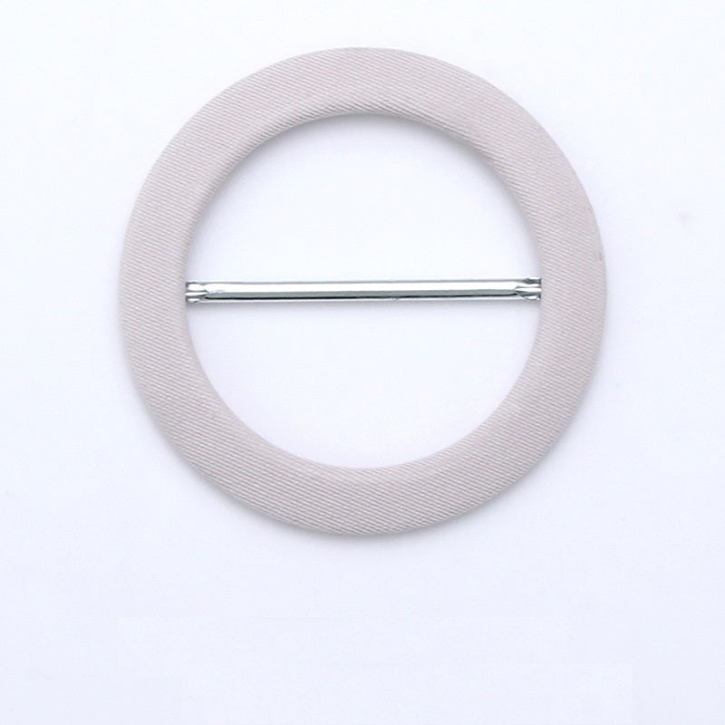 Round Fabric Covered Metal D-Ring Buckles Belt Adjustment 8pcs - Lots of Buttons