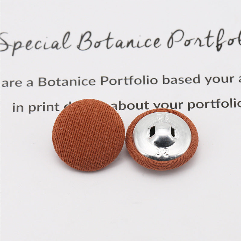 Colorful Round Fabric Covered Shank Buttons,20pcs - Lots of Buttons