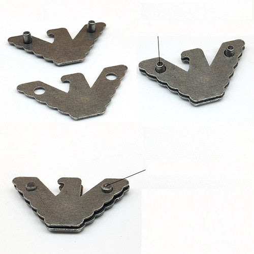 16x30mm Gunmetal Bronze Adler Metall Pant Tag 10 Stück