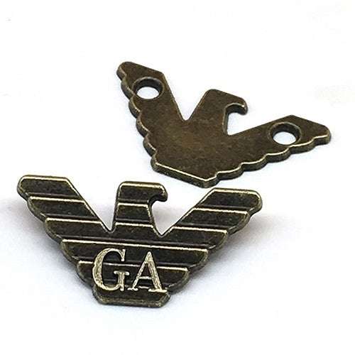 16x30mm Gunmetal Bronze Adler Metall Pant Tag 10 Stück