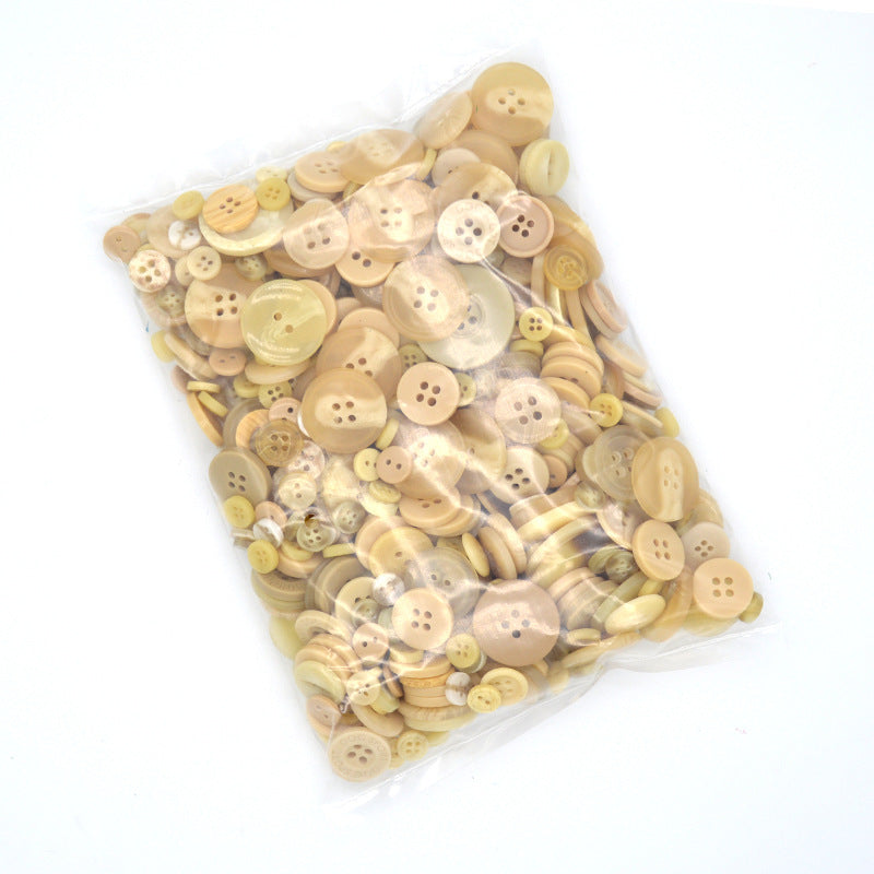 400-600 darabos színes gyanta DIY kézműves gomb készlet