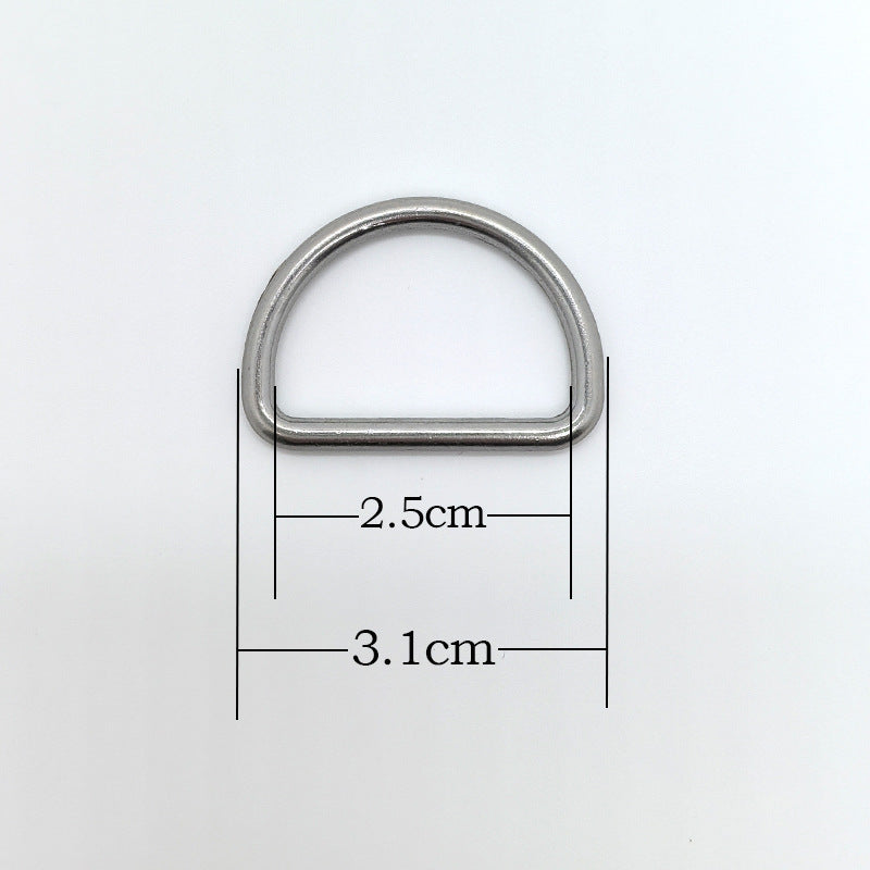 2.5CM Inner Diameter Seamless Zinc Alloy D-Ring Buckle 30pcs