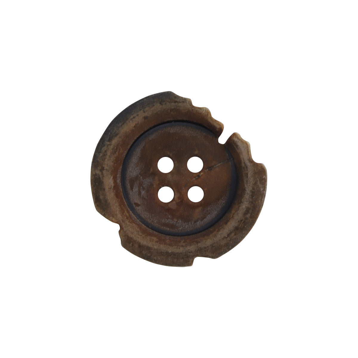 Antique Distressed Charred Yellow Horn Buttons 10 Pack - Lots of Buttons