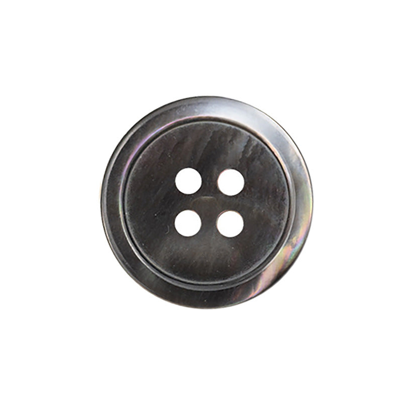 Pear and Black Butterfly Shell Flat Buttons 10 Pack - Lots of Buttons