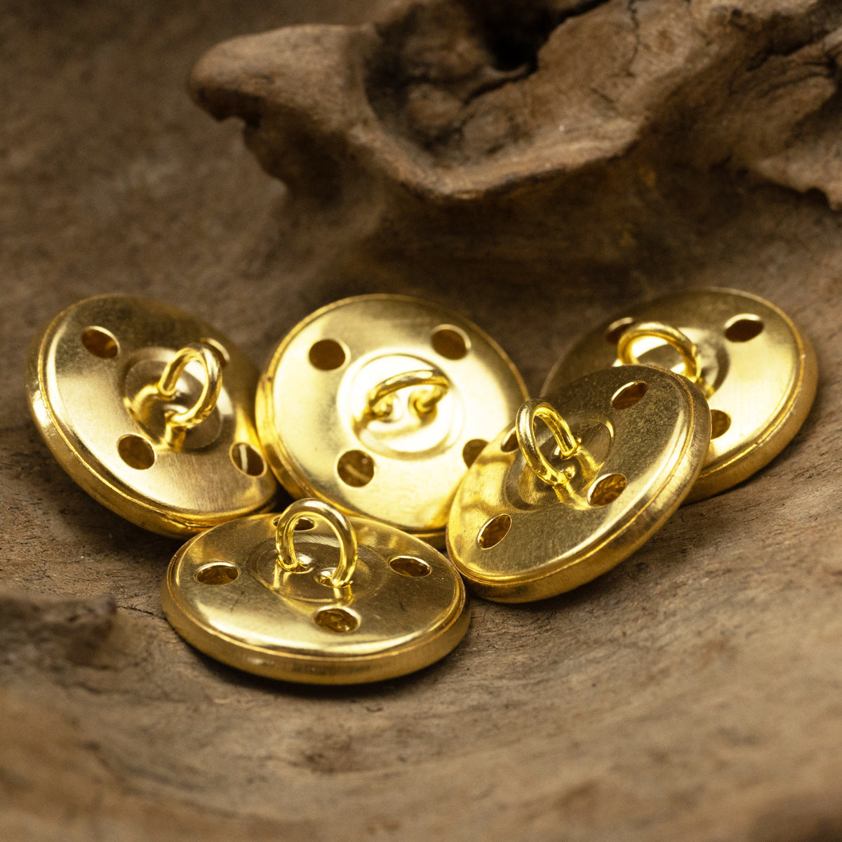 Golden Metal Shank Buttons for JK Uniforms 10pcs - Lots of Buttons