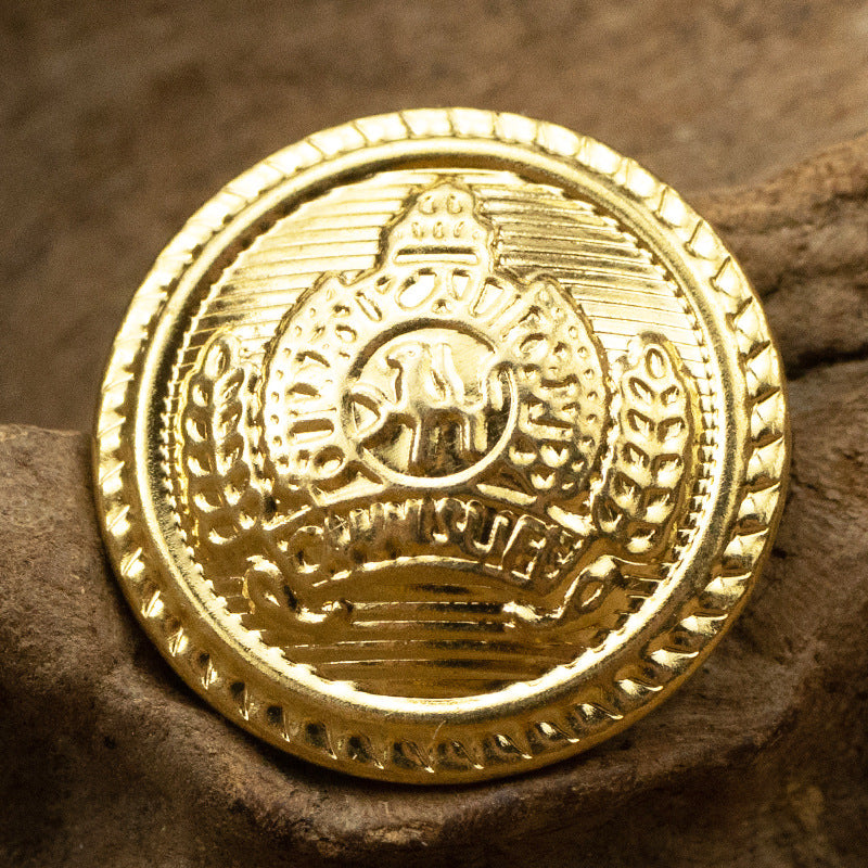 Golden Metal Shank Buttons for JK Uniforms 10pcs - Lots of Buttons