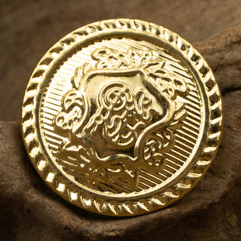 Golden Metal Shank Buttons for JK Uniforms 10pcs - Lots of Buttons