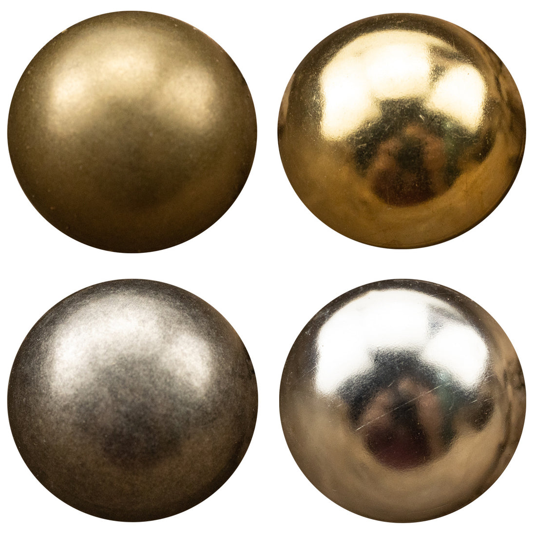 Vintage Brass Metal Retro Mushroom Shank Buttons 10pcs 