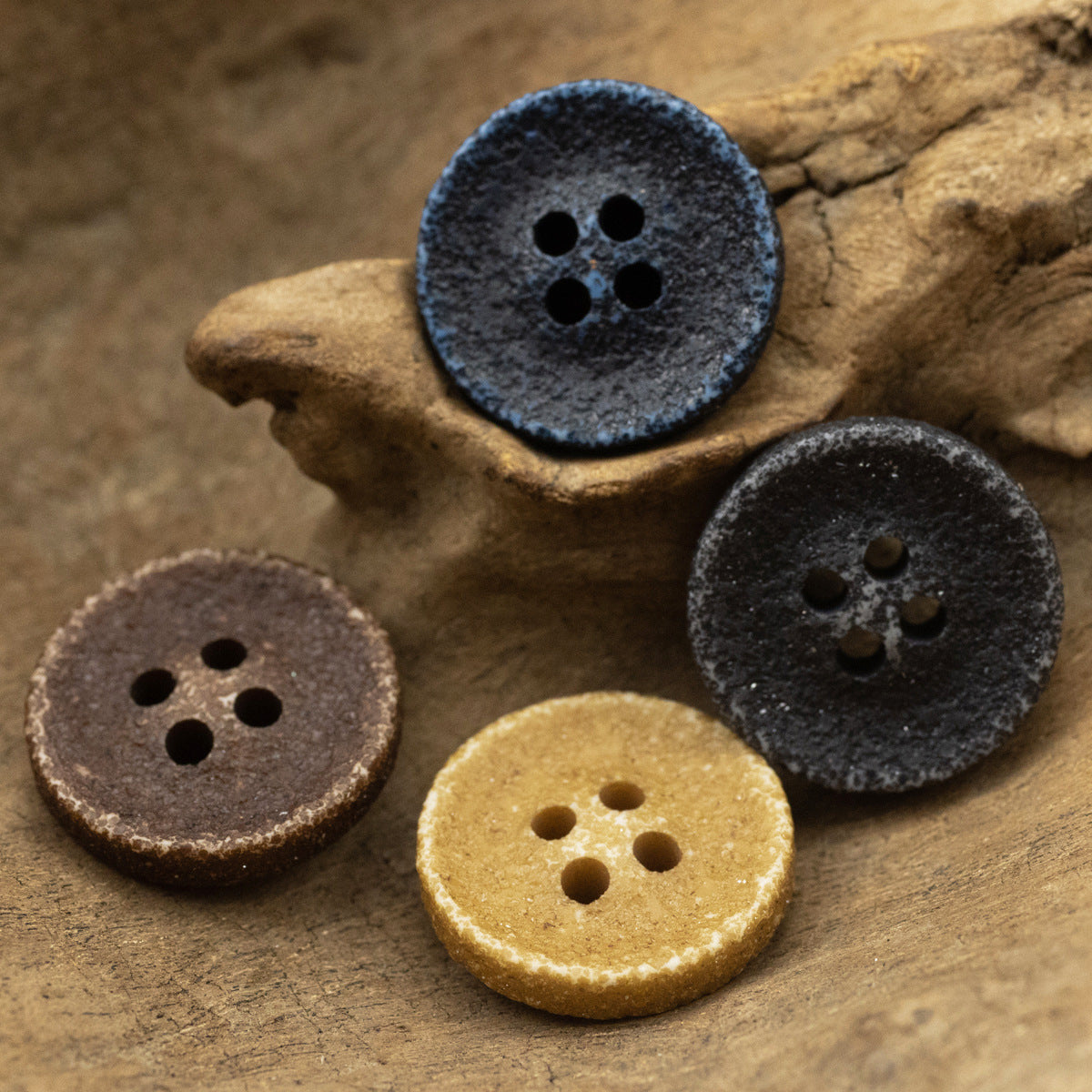 Distressed Textured Resin Buttons 50pcs - Lots of Buttons
