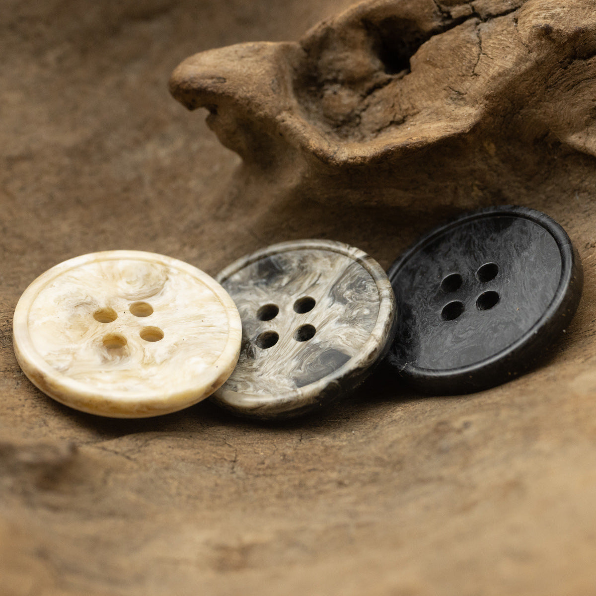 Vintage Resin Buttons Imitation Marble Texture,20 Pack 