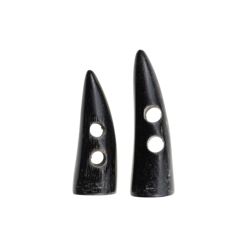 Black Natural Real Horn Toggle Buttons,5pcs - Lots of Buttons