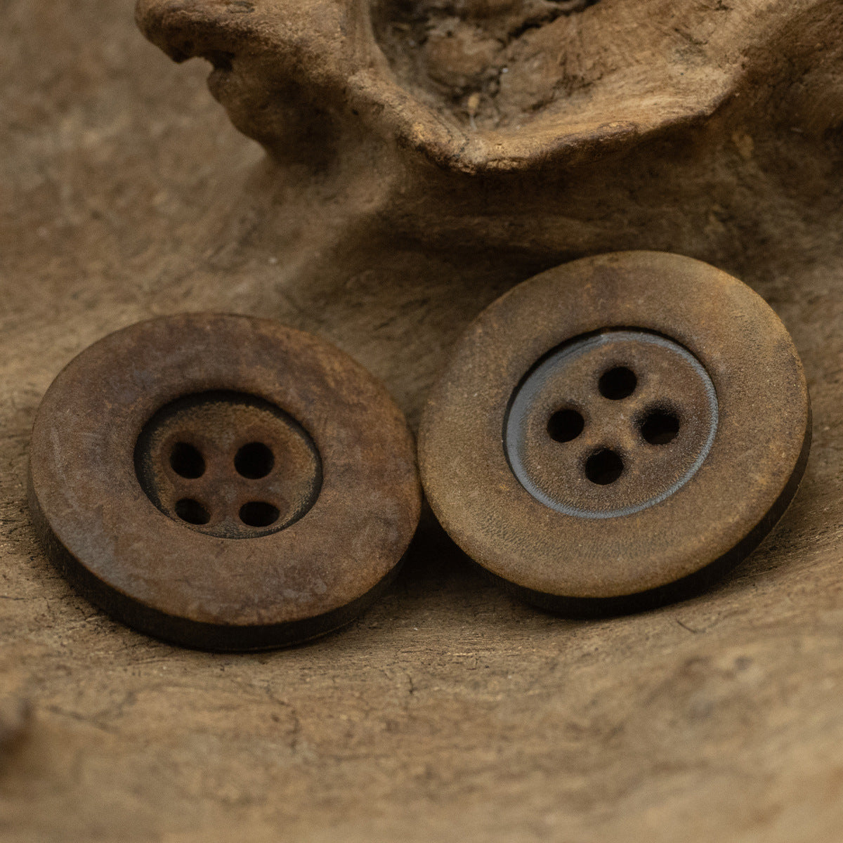 Antiqued Burnt Yellowish Real Horn Buttons 10 Pack - Lots of Buttons