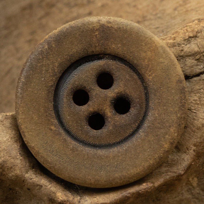 Antiqued Burnt Yellowish Real Horn Buttons 10 Pack - Lots of Buttons