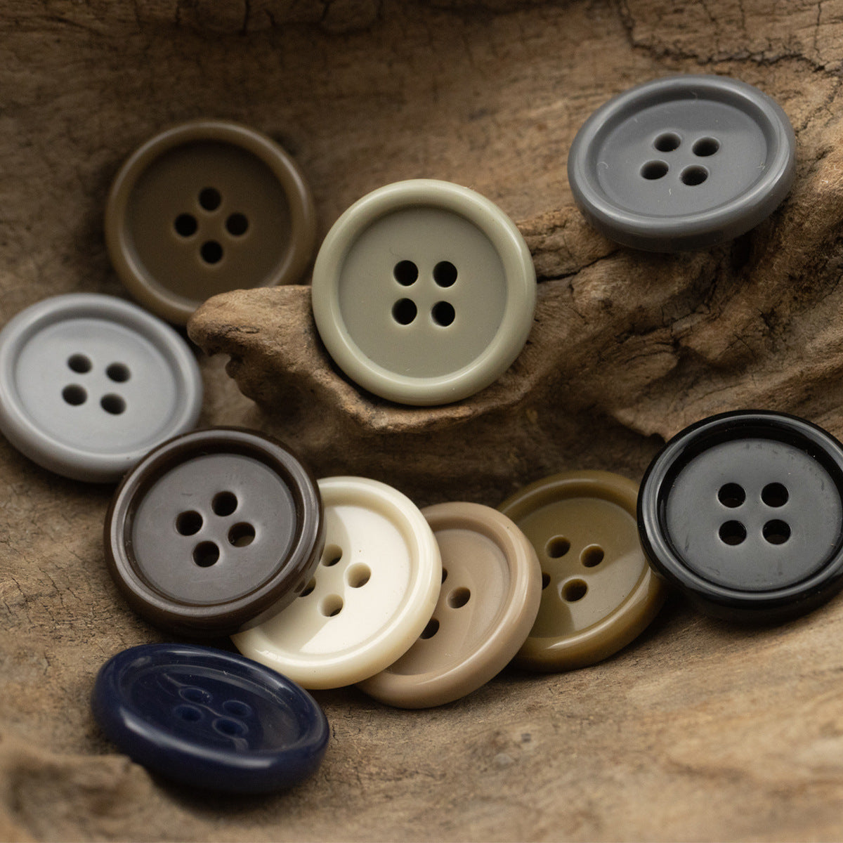 Solid Color Suit Uniform Resin Buttons 100 Pack - Lots of Buttons