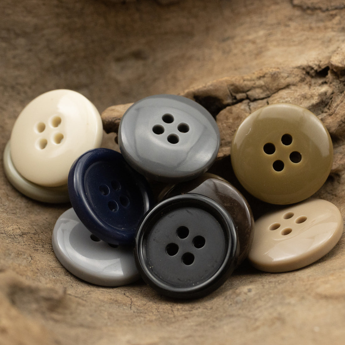 Solid Color Suit Uniform Resin Buttons 100 Pack - Lots of Buttons