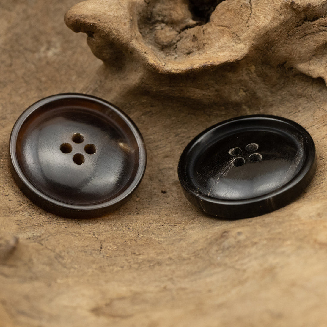 Natural Genuine Horn Black Buttons for Chinese Tang Suit 10pcs - Lots of Buttons