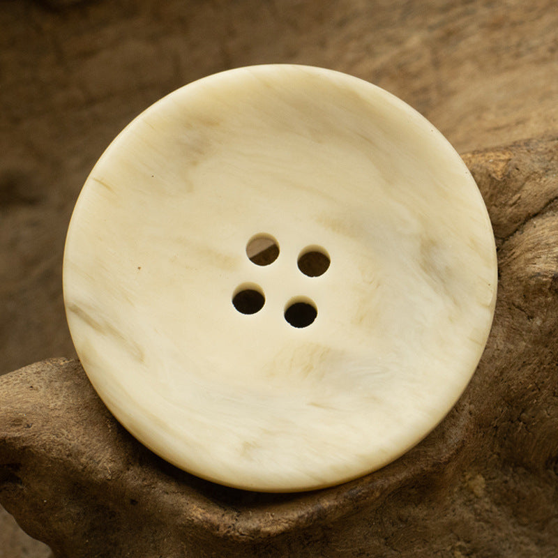 Matte 4 Hole Resin Buttons Bowl Shape Imitation Wood Grain 20 Pack - Lots of Buttons