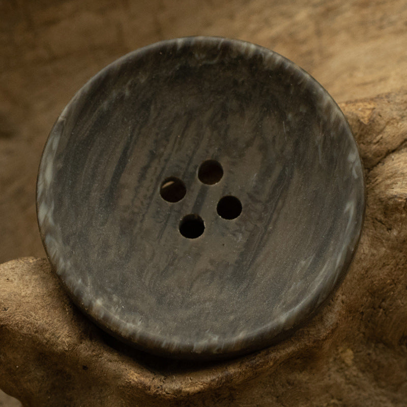 Matte 4 Hole Resin Buttons Bowl Shape Imitation Wood Grain 20 Pack - Lots of Buttons