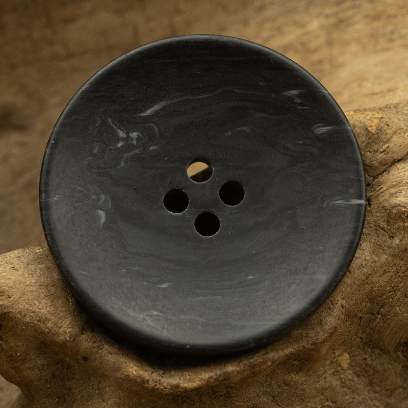 Matte 4 Hole Resin Buttons Bowl Shape Imitation Wood Grain 20 Pack - Lots of Buttons